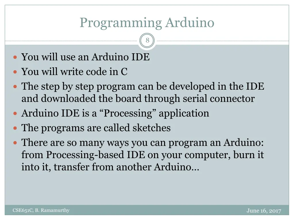programming arduino