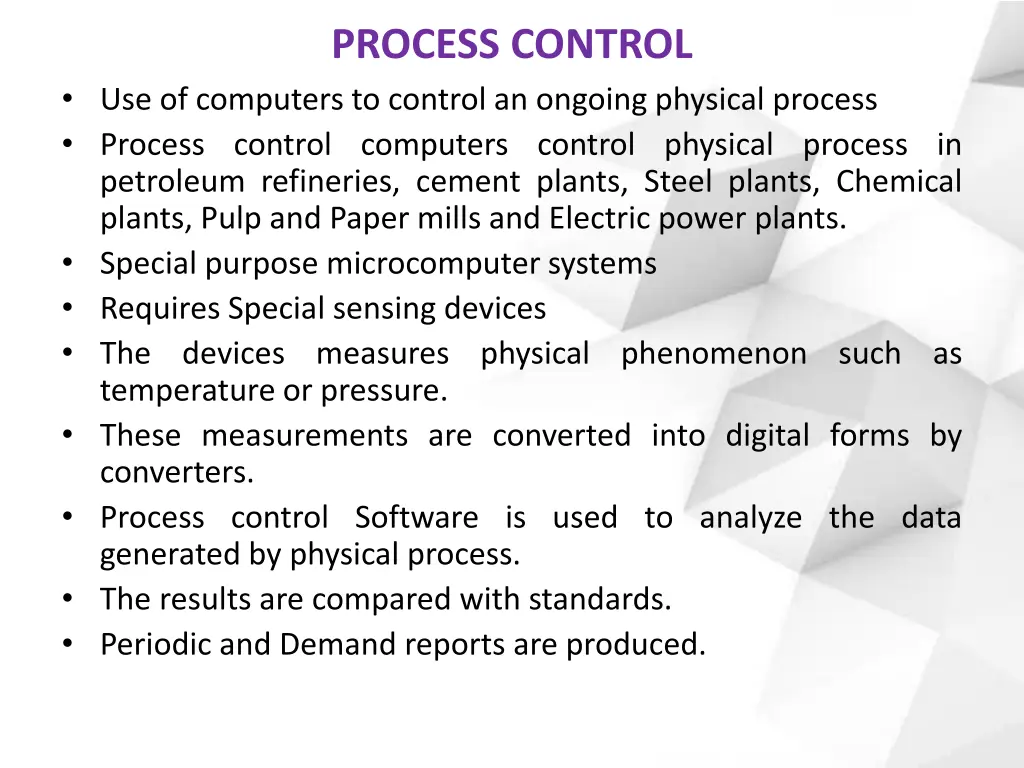 process control