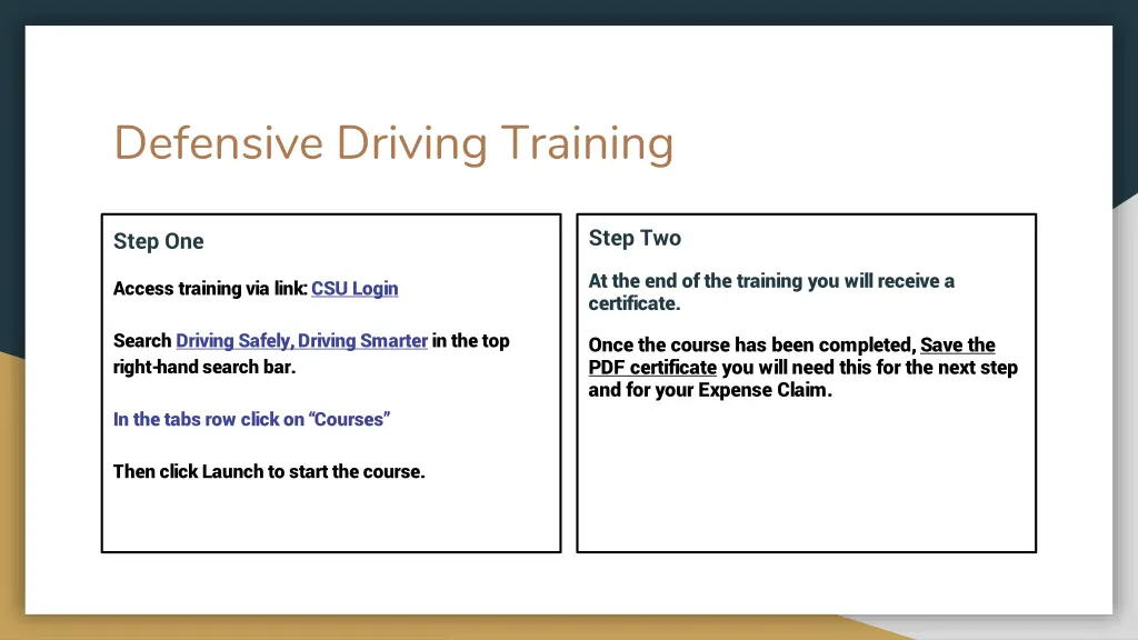 defensive driving training
