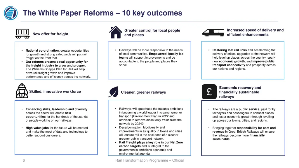 the white paper reforms 10 key outcomes 1