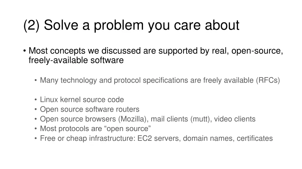2 solve a problem you care about