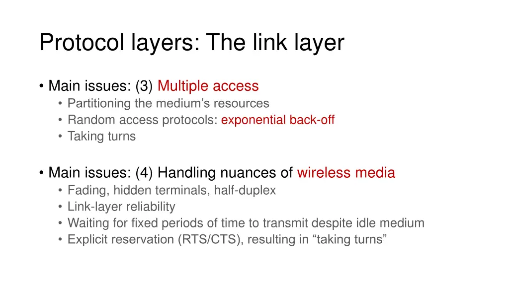 protocol layers the link layer 1