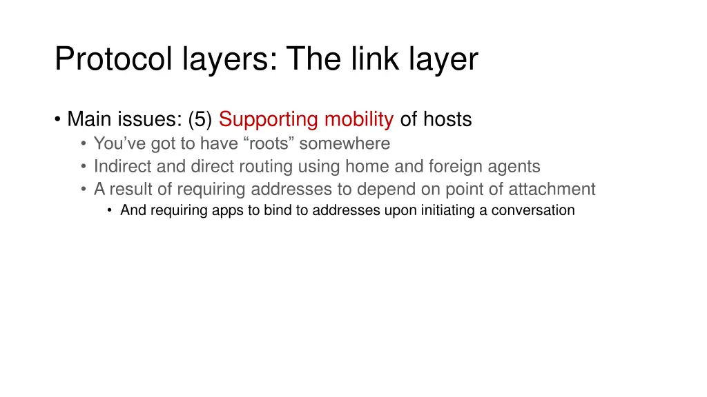 protocol layers the link layer 2