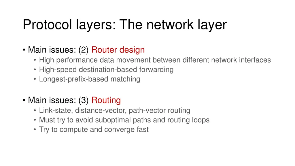 protocol layers the network layer 1