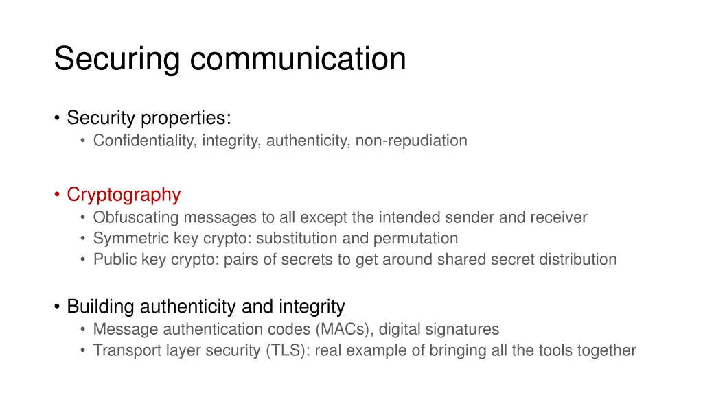 securing communication