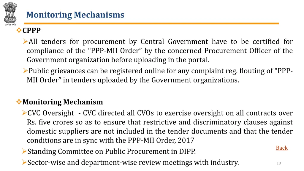 monitoring mechanisms