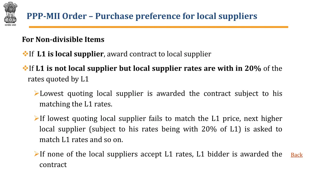 ppp mii order purchase preference for local 1