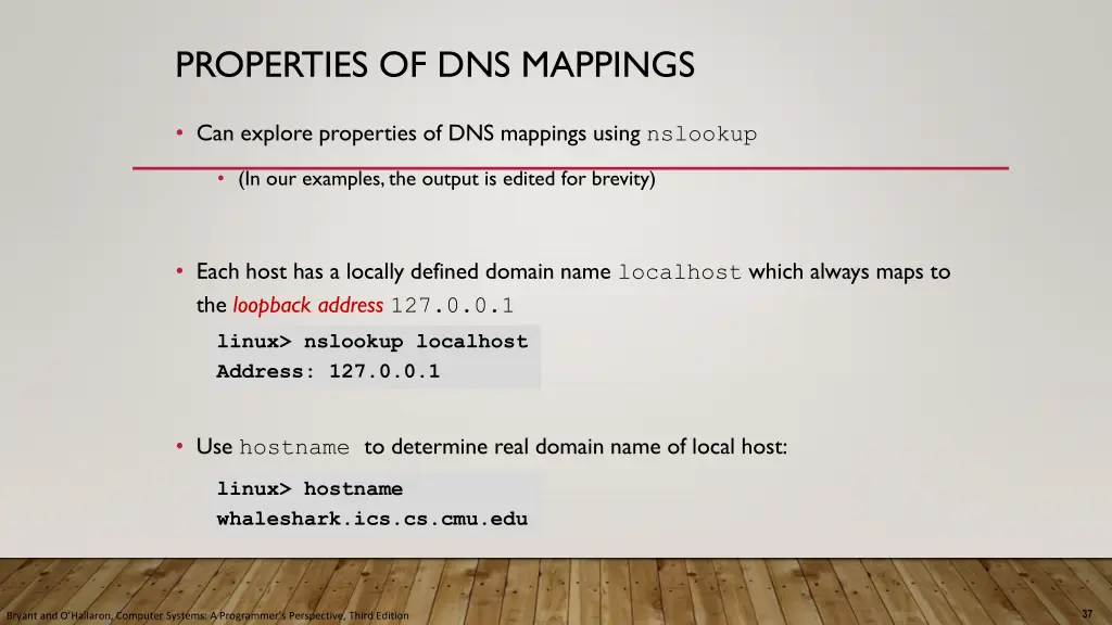 properties of dns mappings