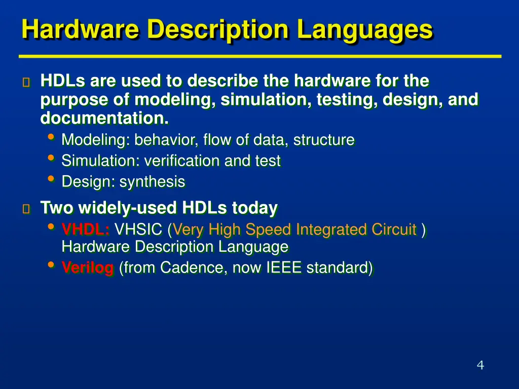 hardware description languages
