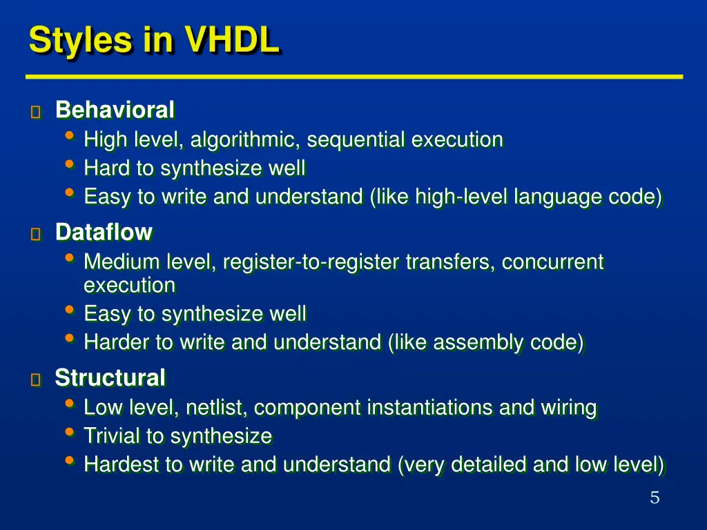 styles in vhdl