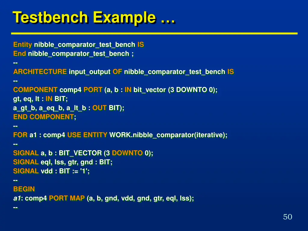 testbench example
