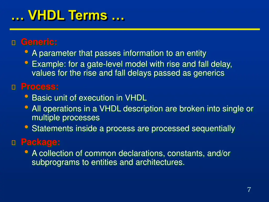 vhdl terms 1