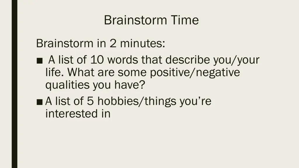 brainstorm time