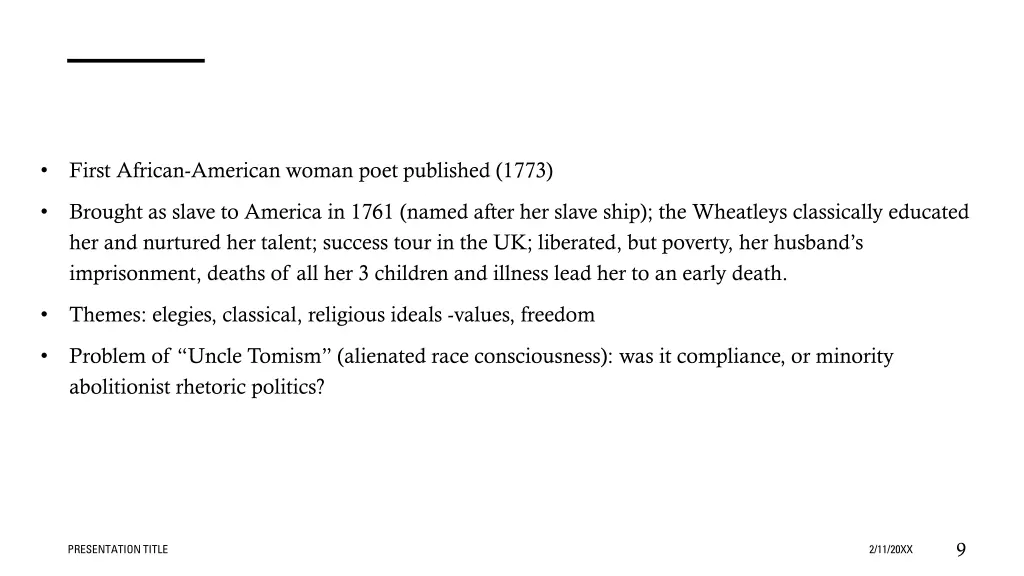 first african american woman poet published 1773
