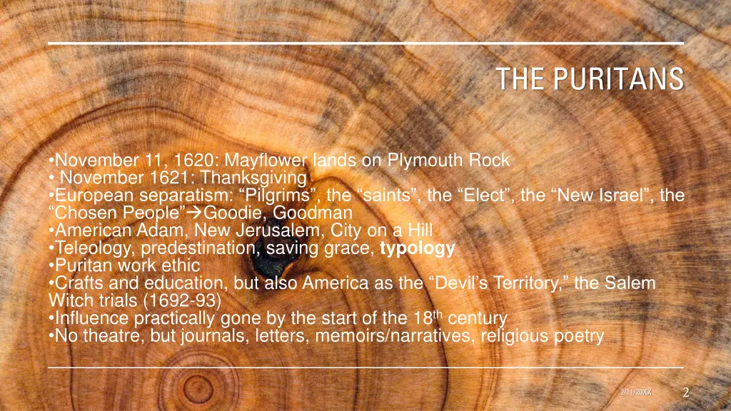 the puritans