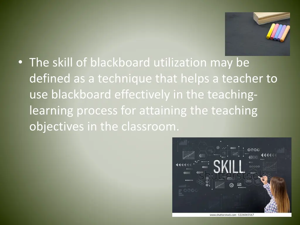 the skill of blackboard utilization