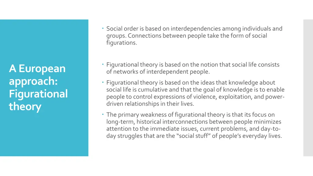 social order is based on interdependencies among