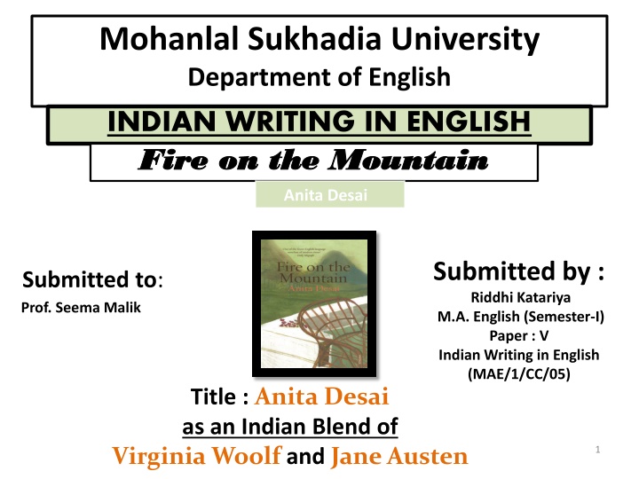 mohanlal sukhadia university department of english