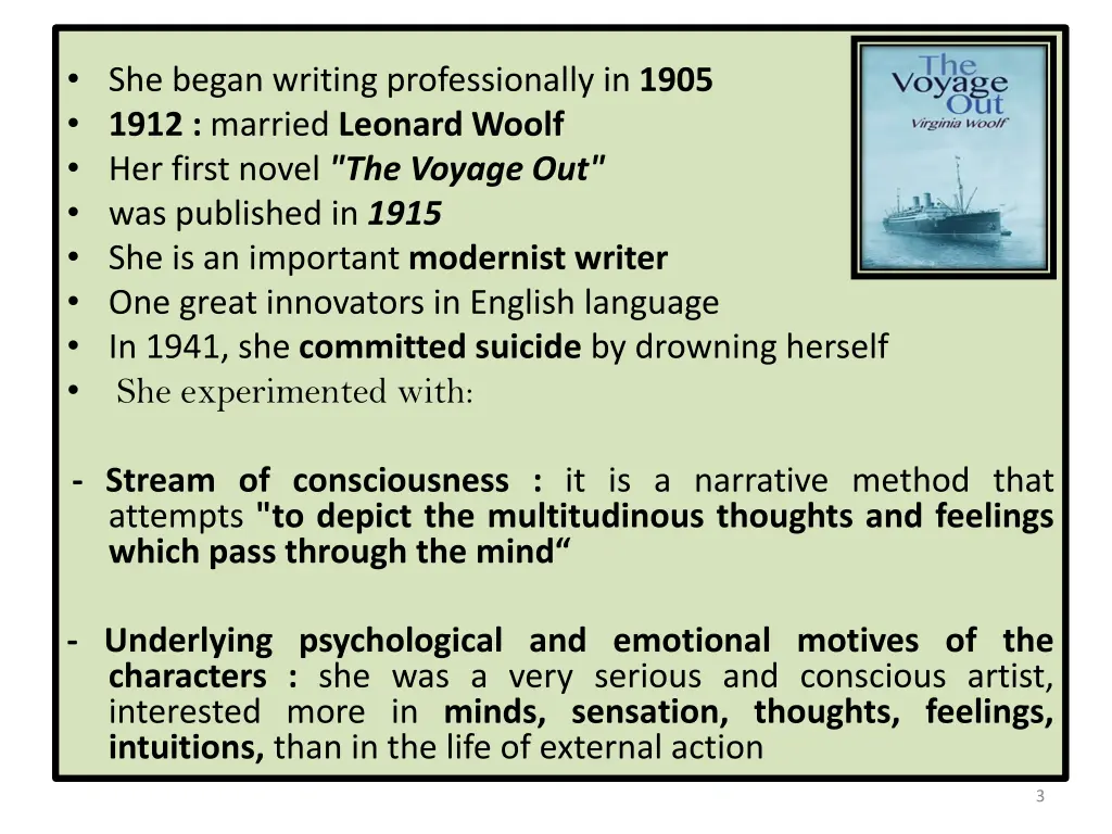 she began writing professionally in 1905 1912