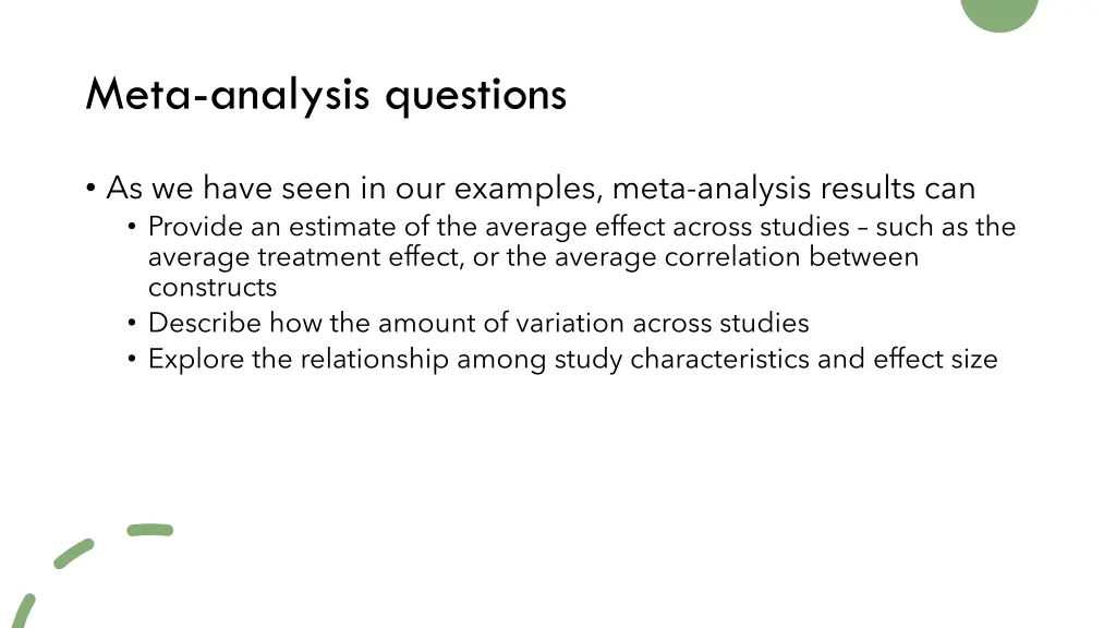 meta analysis questions
