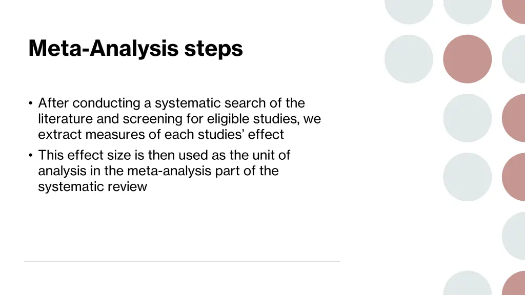 meta analysis steps