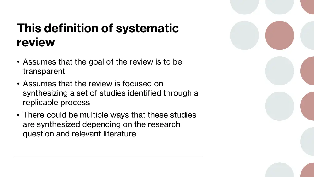 this definition of systematic review