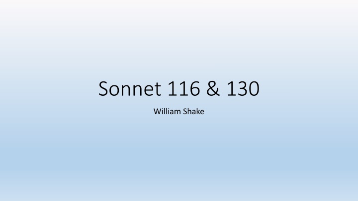 sonnet 116 130