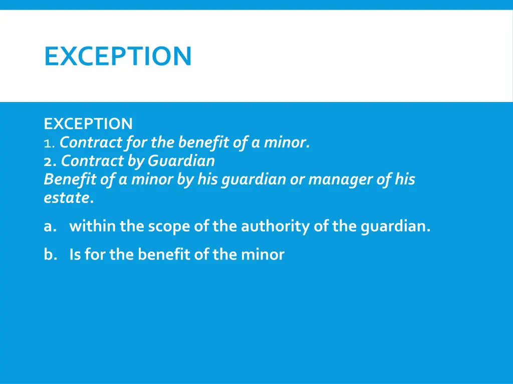 exception