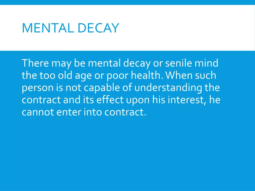 mental decay