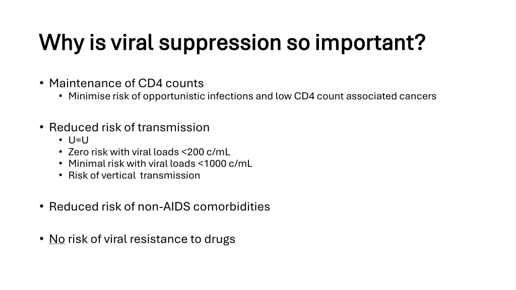 why is viral suppression so important