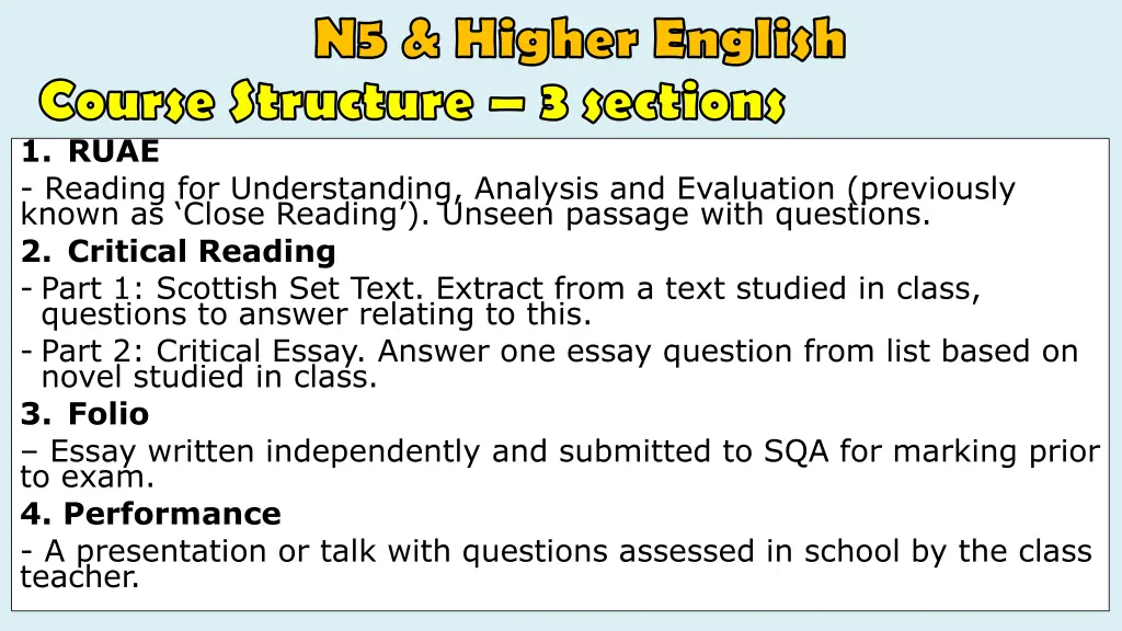 n5 higher english