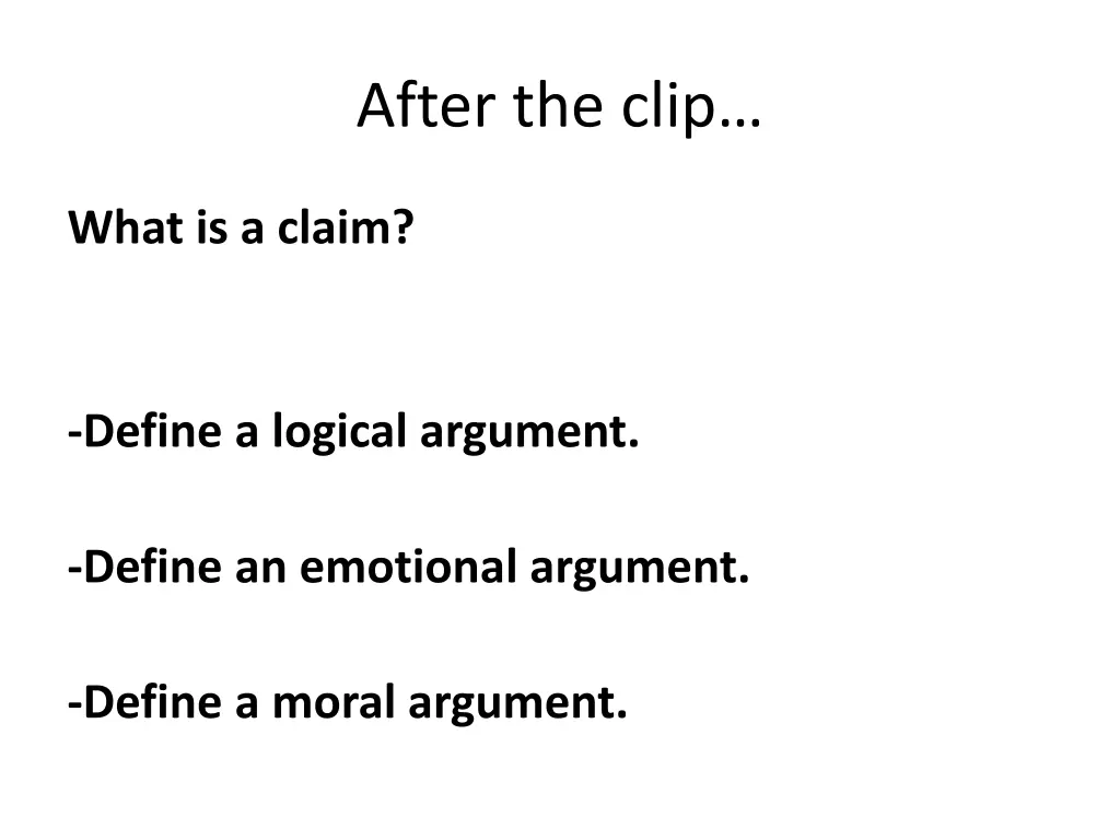 after the clip