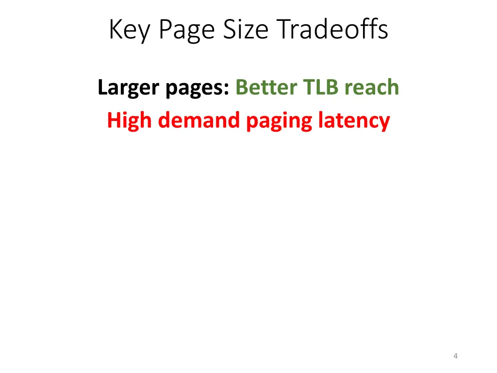 key page size tradeoffs