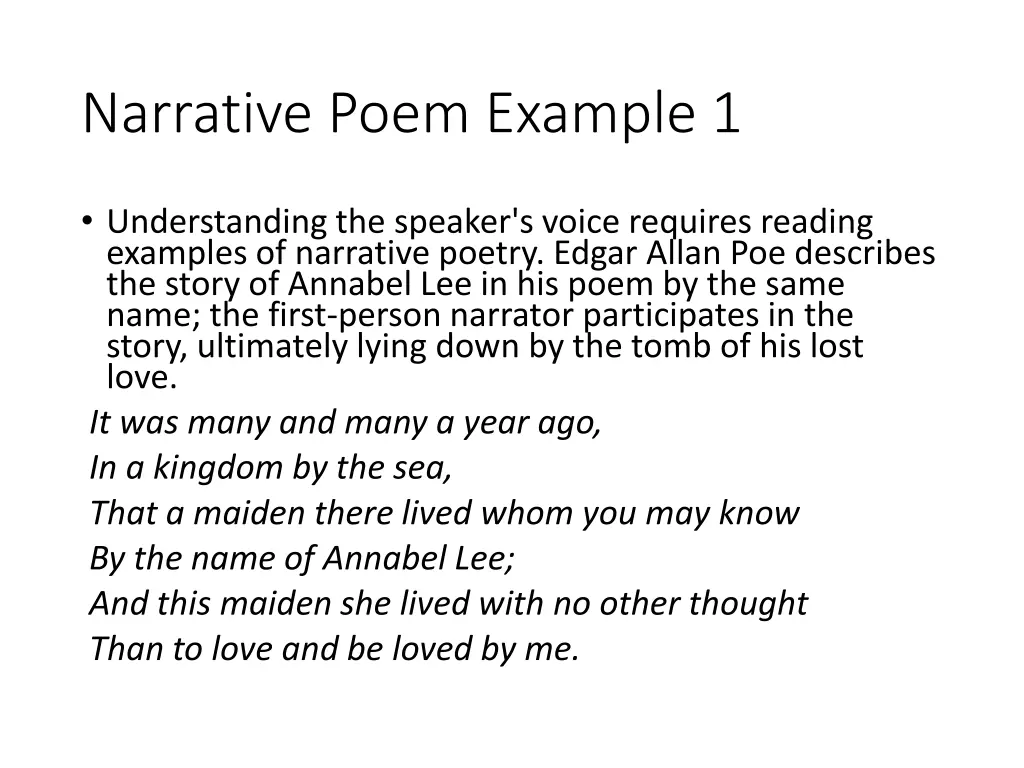 narrative poem example 1