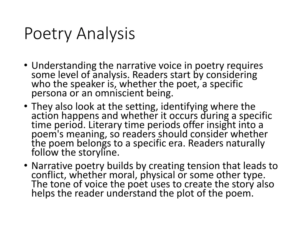 poetry analysis
