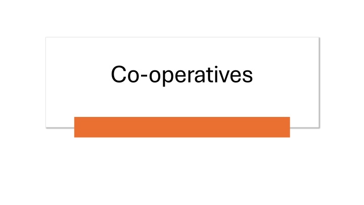 co operatives