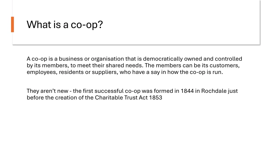 what is a co op
