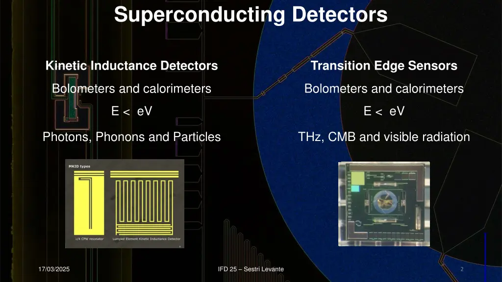 superconducting detectors