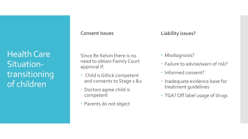consent issues