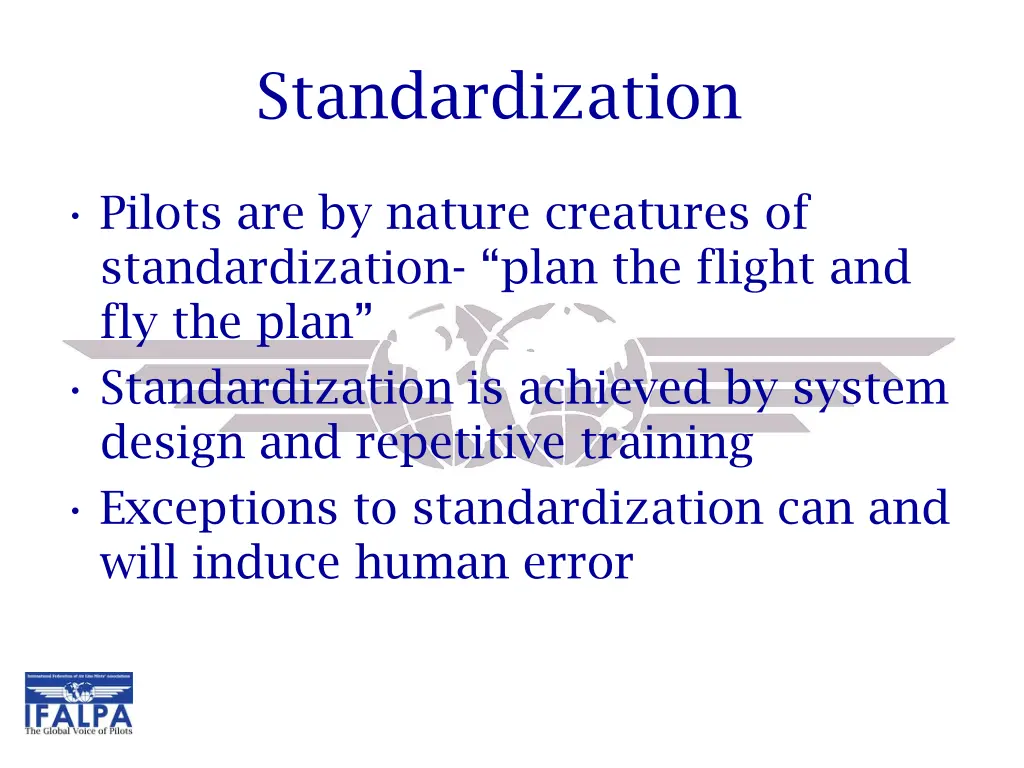 standardization