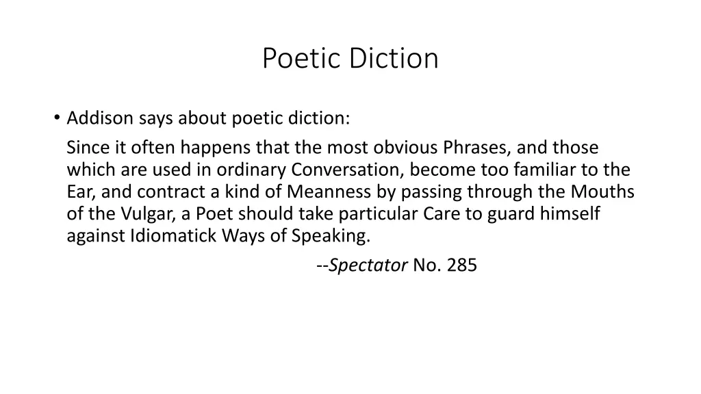 poetic diction