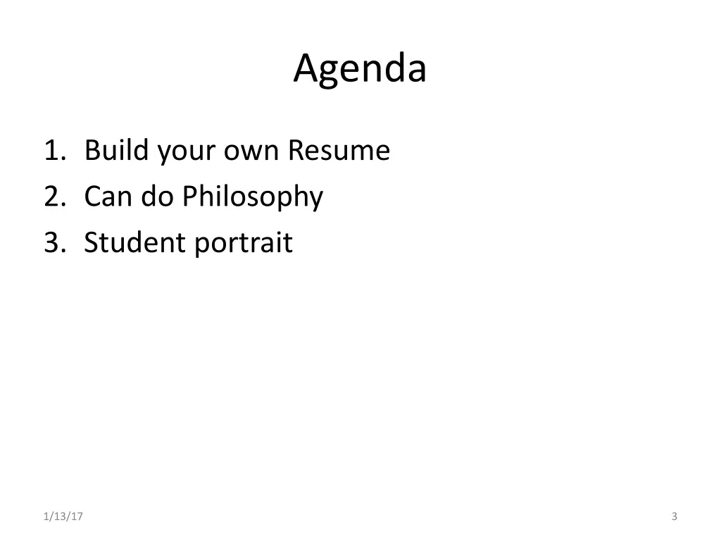 agenda