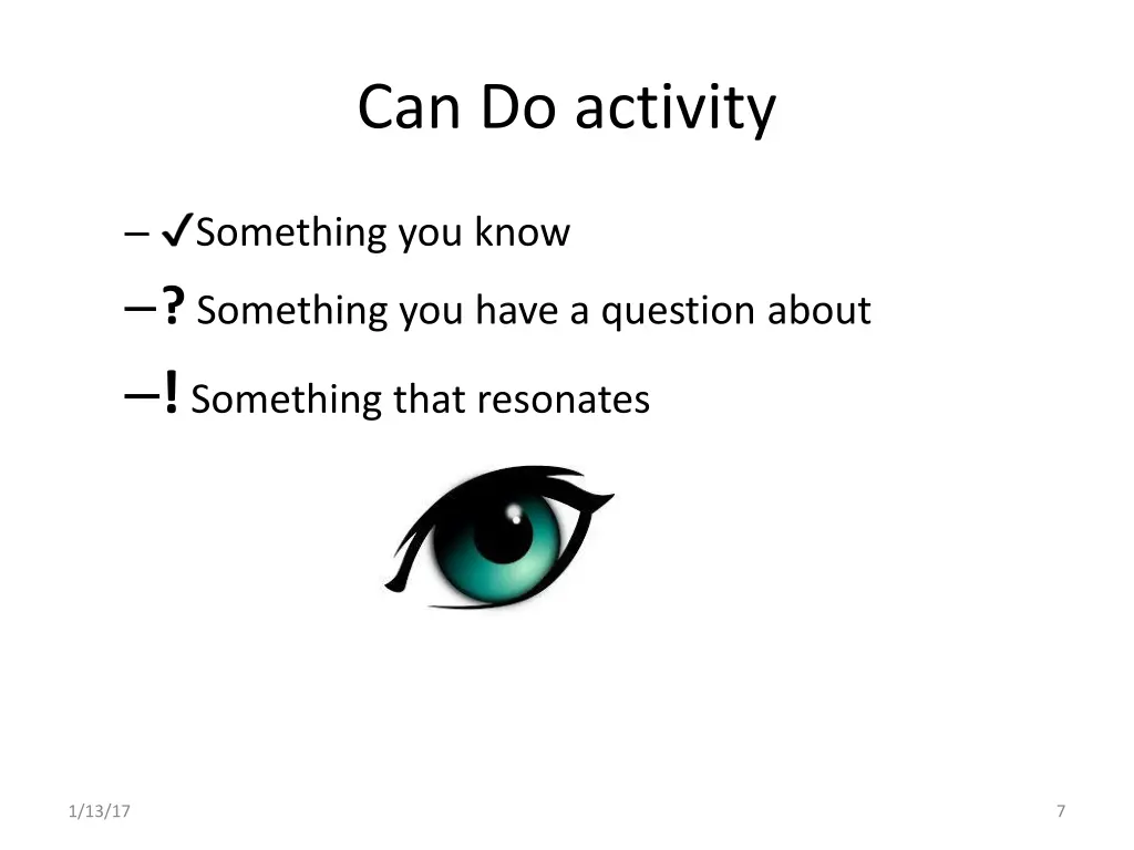 can do activity