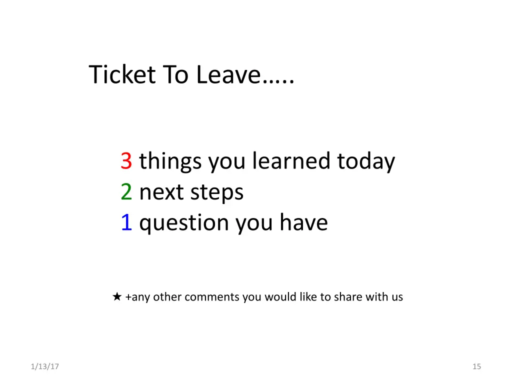 ticket to leave