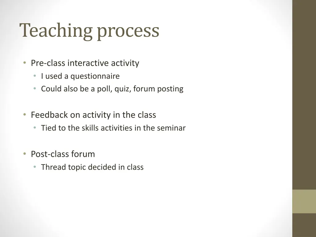 teaching process