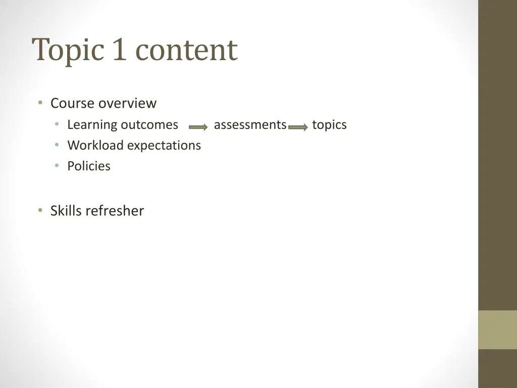 topic 1 content