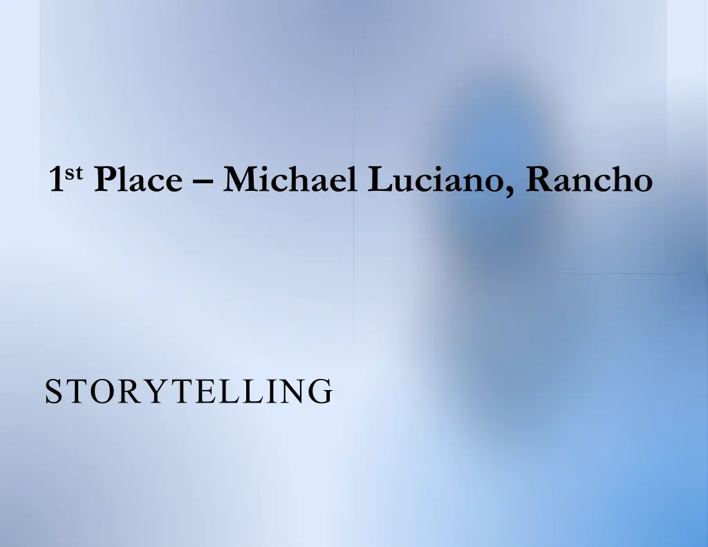 1 st place michael luciano rancho