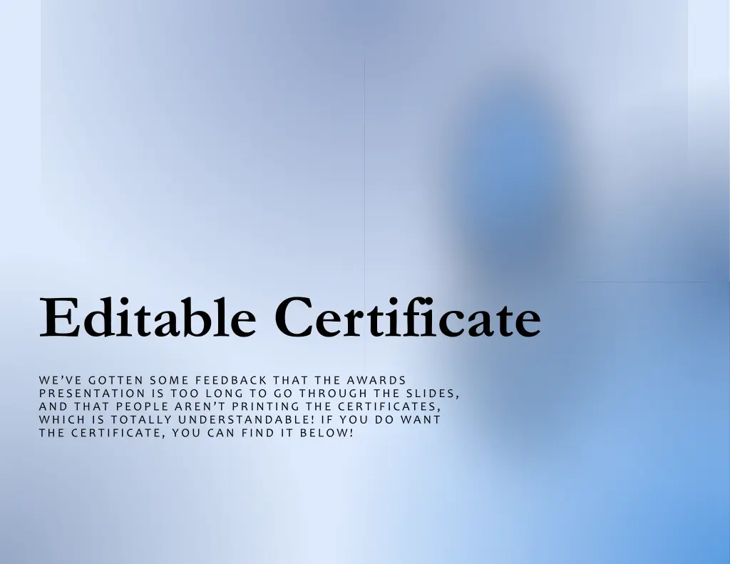 editable certificate