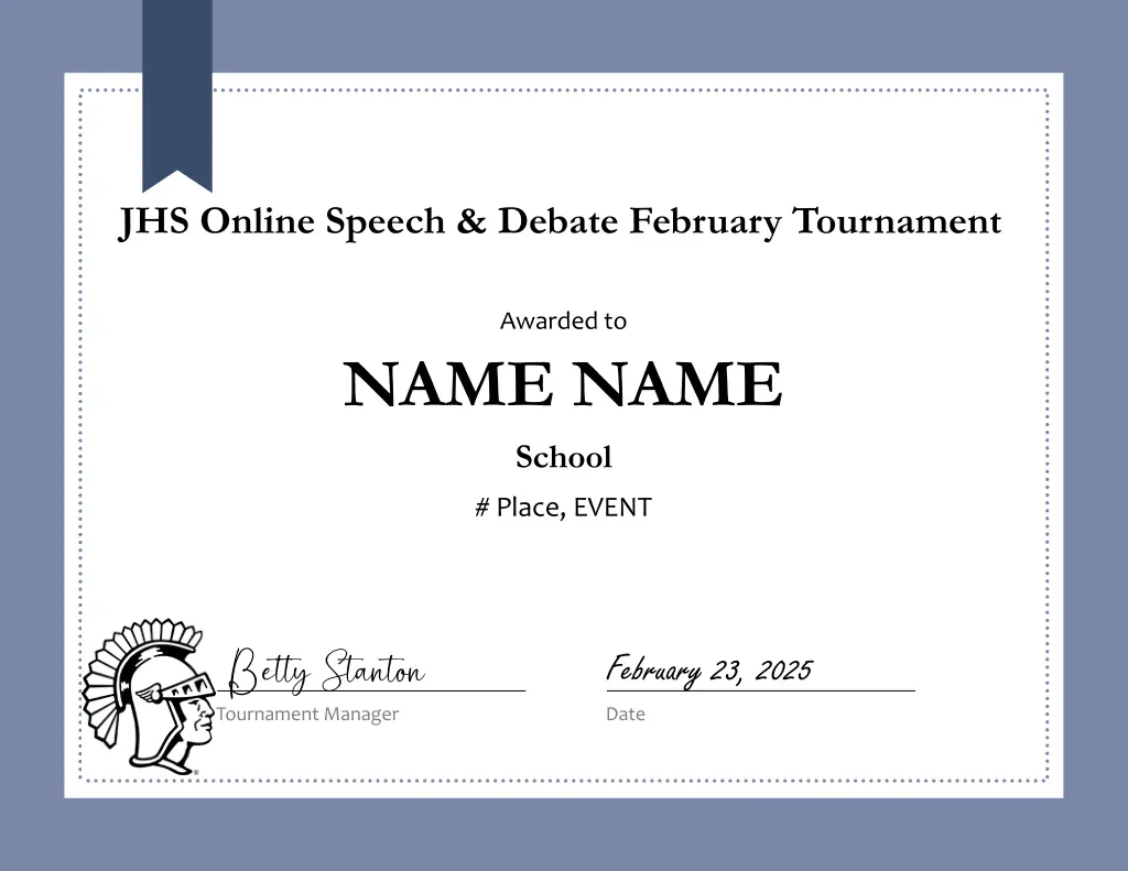 jhs online speech debate february tournament
