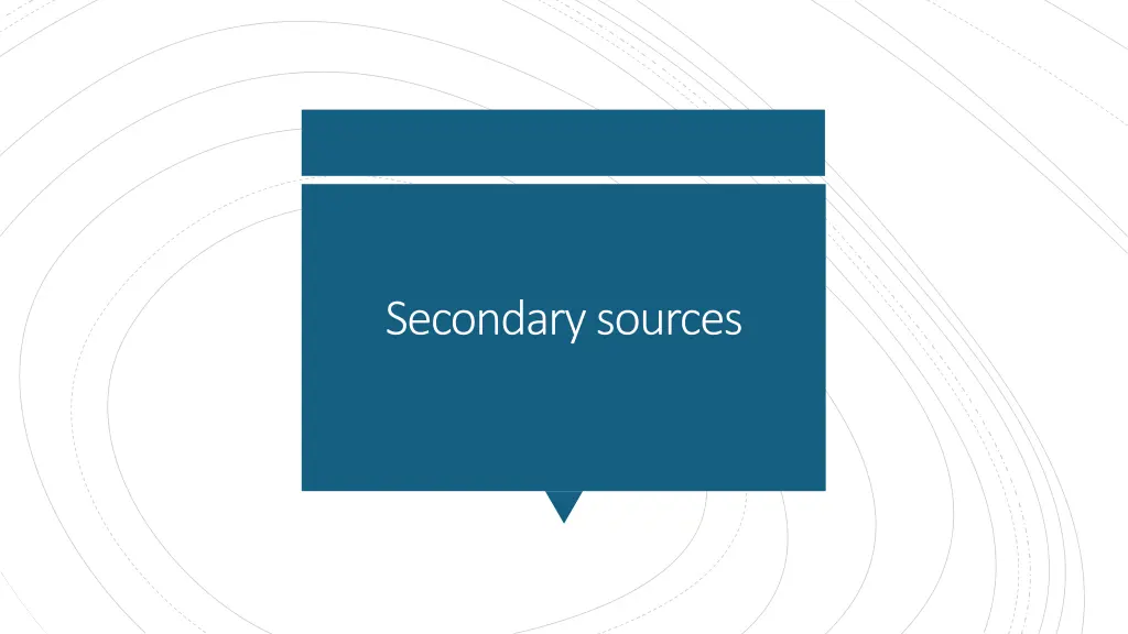 secondary sources